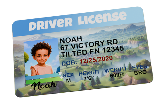 Custom F-Nite Character Card | Personalized Gamer Gift (PVC Plastic)